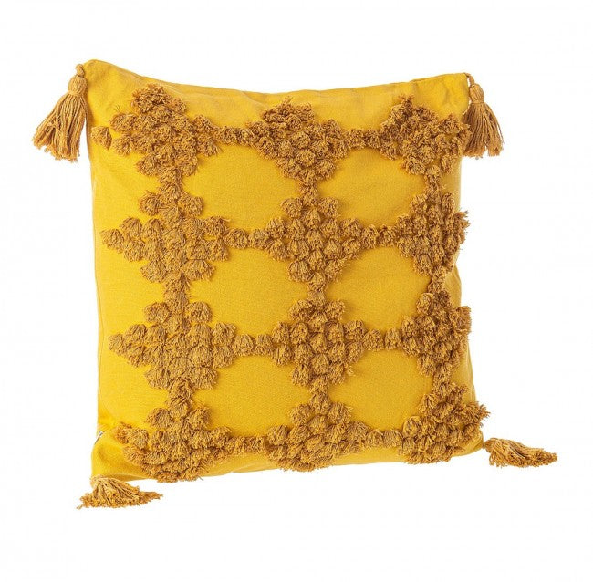 4x Cuscino ocre 45x45 in tessuto