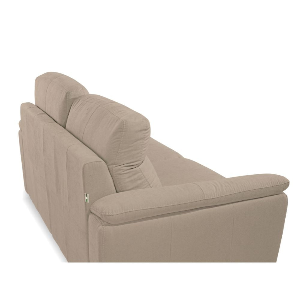 Divano Gonzaga 3 posti fisso con poggiatesta regolabili in 3 posizioni colore caribou H94xL205xP96