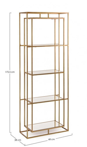 Libreria in vetro 68x28x172.5 cm