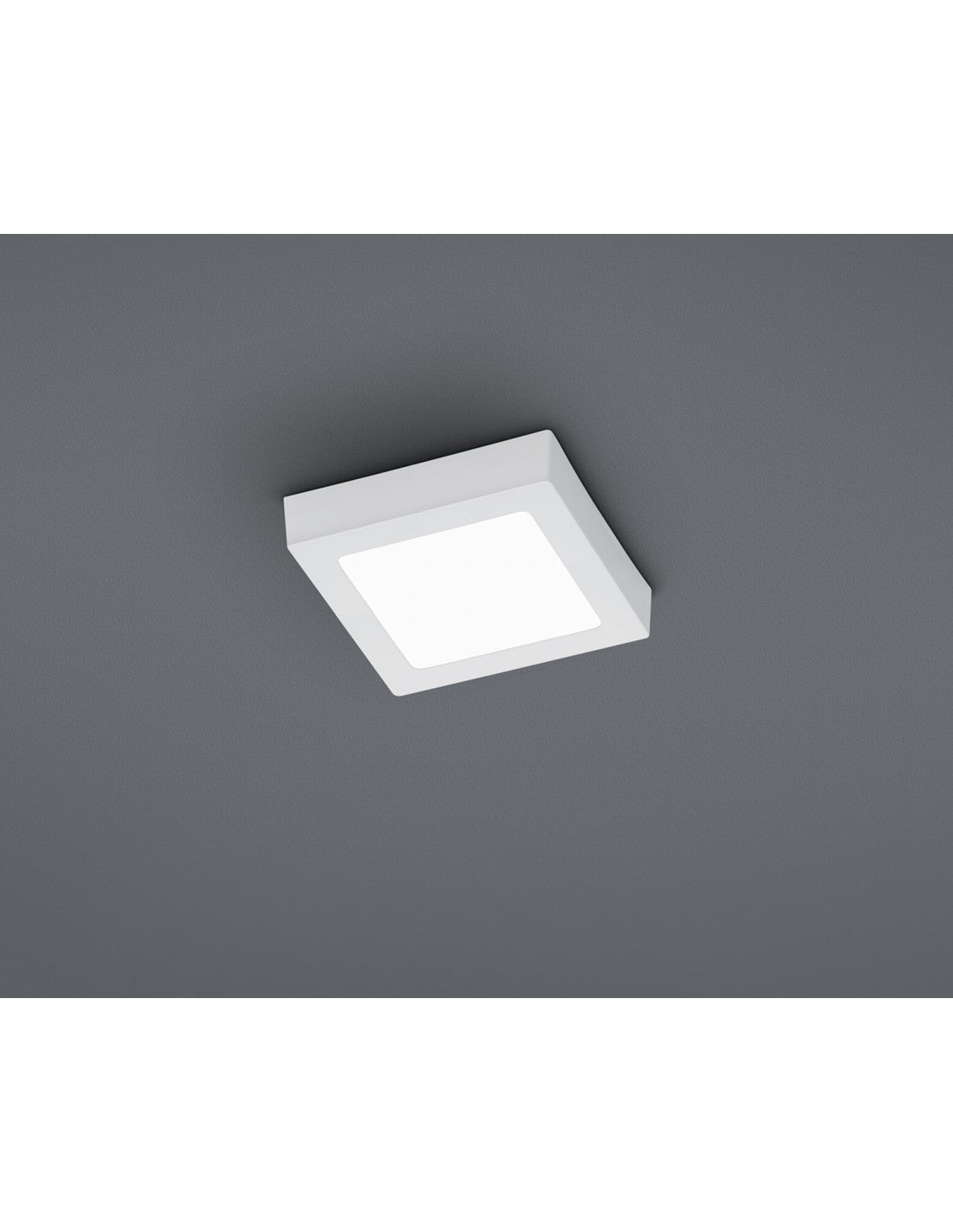 Plafoniera Quadrata Zeus Led Dimmerabile Bianco 18x18 cm Trio Lighting