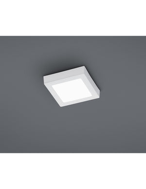Plafoniera Quadrata Zeus Led Dimmerabile Bianco 18x18 cm Trio Lighting