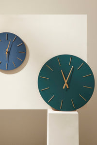 2x Orologio da parete verde D.60x5h in legno