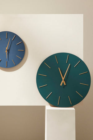 2x Orologio da parete verde D.60x5h in legno