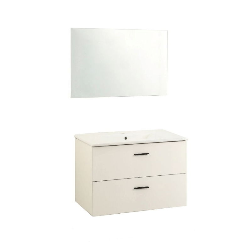 Mobile bagno sospeso Lario bianco 80x46 cm EFFEZ