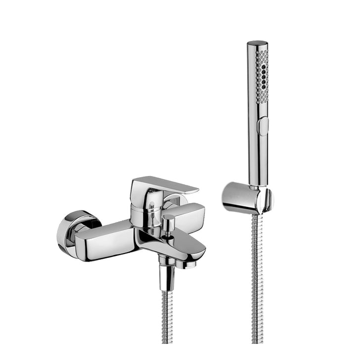 Miscelatore monocomando vasca con accessori cromo