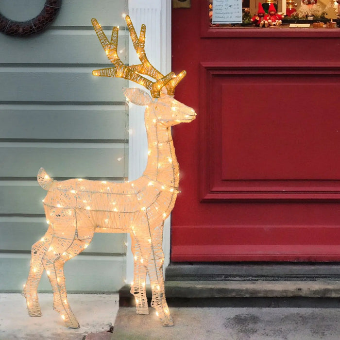 Renna 3D H85 cm testa destra 120 LED Traditional IP44 timer