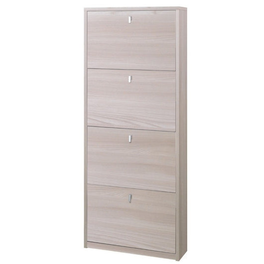 Scarpiera slim salvaspazio quattro ante Olmo Chiaro 63x18x h154 cm