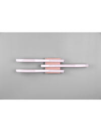 Plafoniera Soffitto Moderna 3 Bacchette Led 4000k Route Oro Rosa Trio Lighting