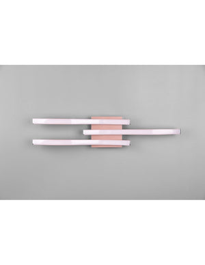 Plafoniera Soffitto Moderna 3 Bacchette Led 4000k Route Oro Rosa Trio Lighting