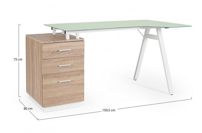 Scrivania Charlie angolo 150.5x80x75 cm