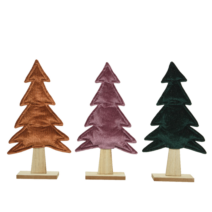 Albero decorativo in tessuto assortiti H 38,5 cm
