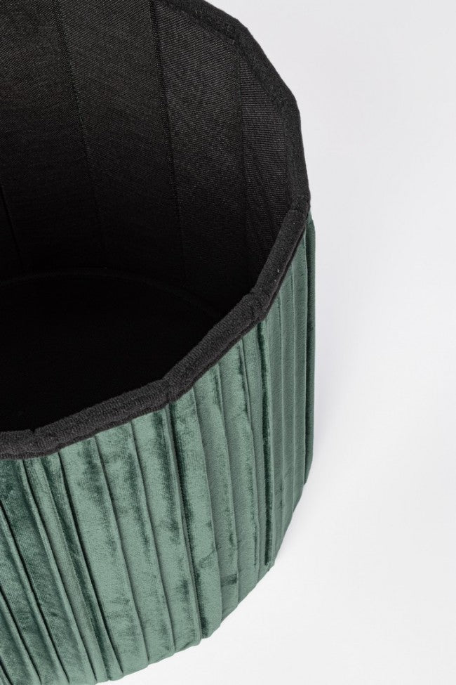 4x Pouf in velluto verde 38a x 38b x 38h