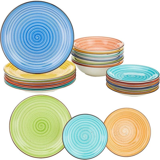 Set di piatti colorati 27,3x3,2 cm, 21,2x5,7 cm, 19,3x2,5 cm
