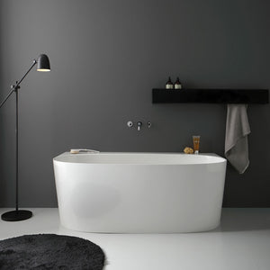 Vasca da appoggio ovale in resina di marmo