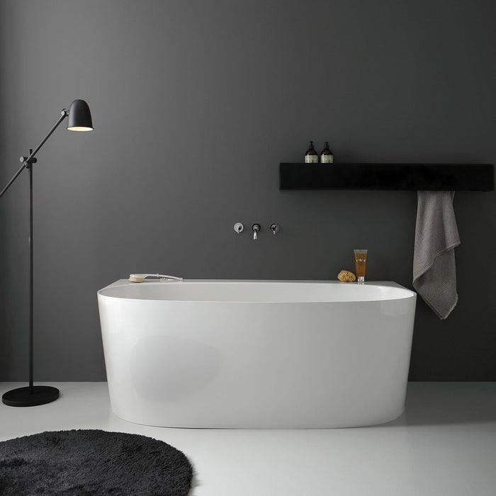 Vasca da appoggio ovale in resina di marmo