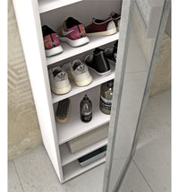 Mobile Con Anta Telaio A Specchio Sette Ripiani bianco specchio cornice cemento