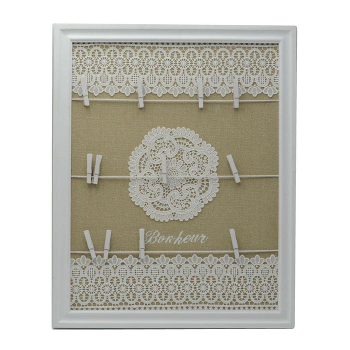 Portamemo legno pizzo rettangolare cm40x1,5h50