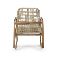 Poltrona dondolo per esterno in legno Teak Naturale ADELITA 62x84x h86 cm