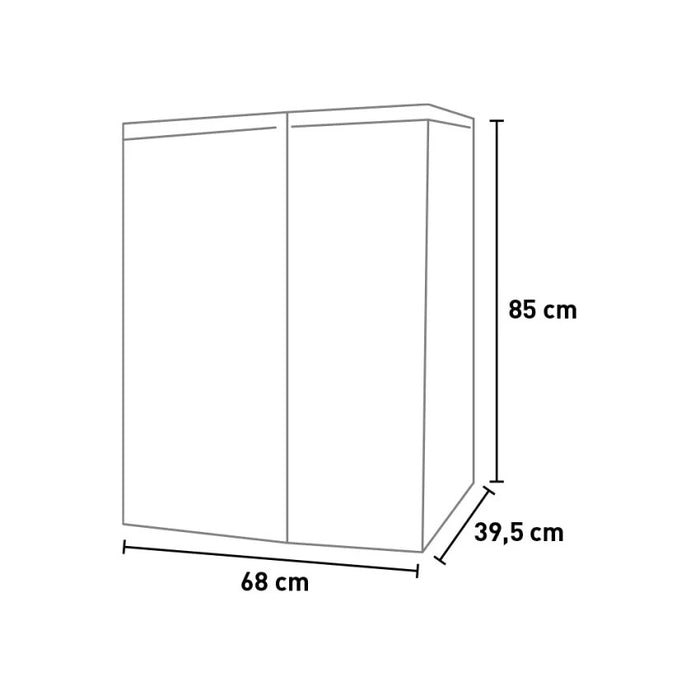 Mobile Pattumiera Raccolta Differenziata con Doppia Apertura - 80/110 lt - 68x39,5x85 cm