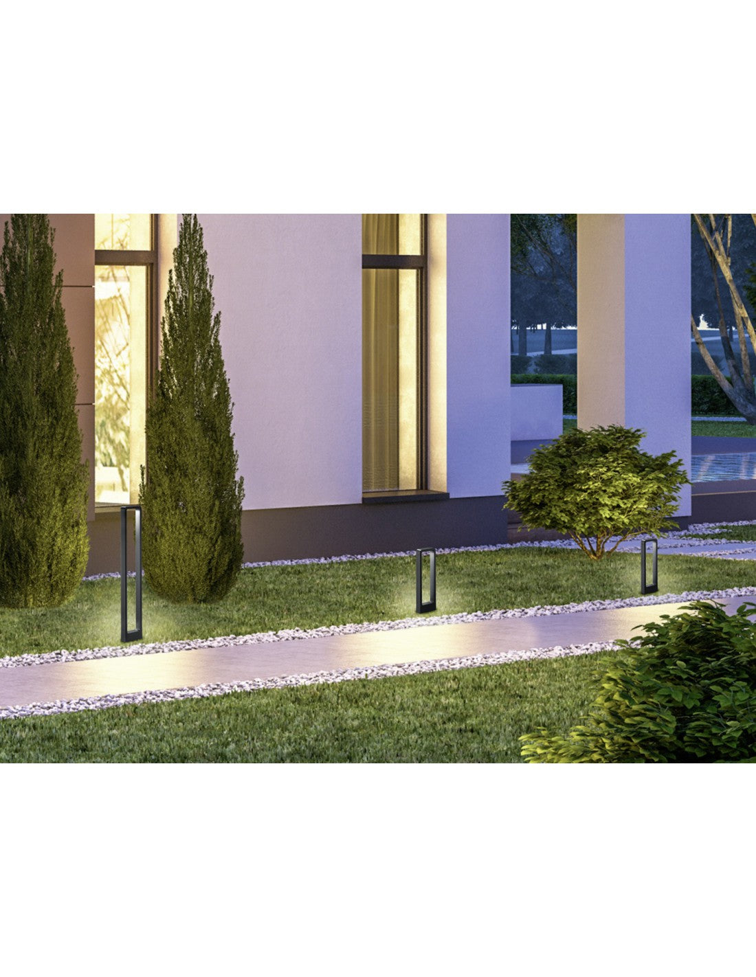 Palo Da Esterno Reno Led IP54 Antracite H100 cm Trio Lighting