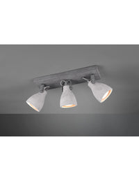 Lampada Calcestruzzo 3 Spot Orientabili Concrete Trio Lighting