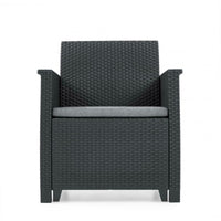 Keter Set 2 Poltrone + Tavolino Aperto EMMA BALCONY Grafite