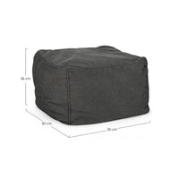 Pouf per esterno in tessuto Antracite SPARROW 50x50x h36 cm