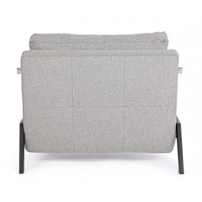 Divano letto salvaspazio un posto in tessuto Beige HAYDEN 95x96x h79 cm