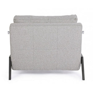 Divano letto salvaspazio un posto in tessuto Beige HAYDEN 95x96x h79 cm