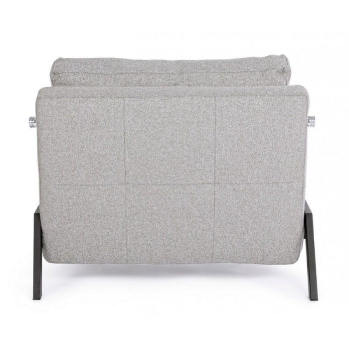 Divano letto salvaspazio un posto in tessuto Beige HAYDEN 95x96x h79 cm