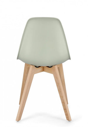 4x Sedia verde 51.5x46.5x86h in plastica