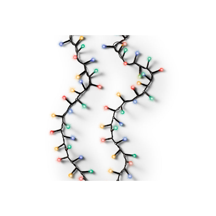 Luci LED Cherry Light nero/m.color 1100cm 8Funz OUT