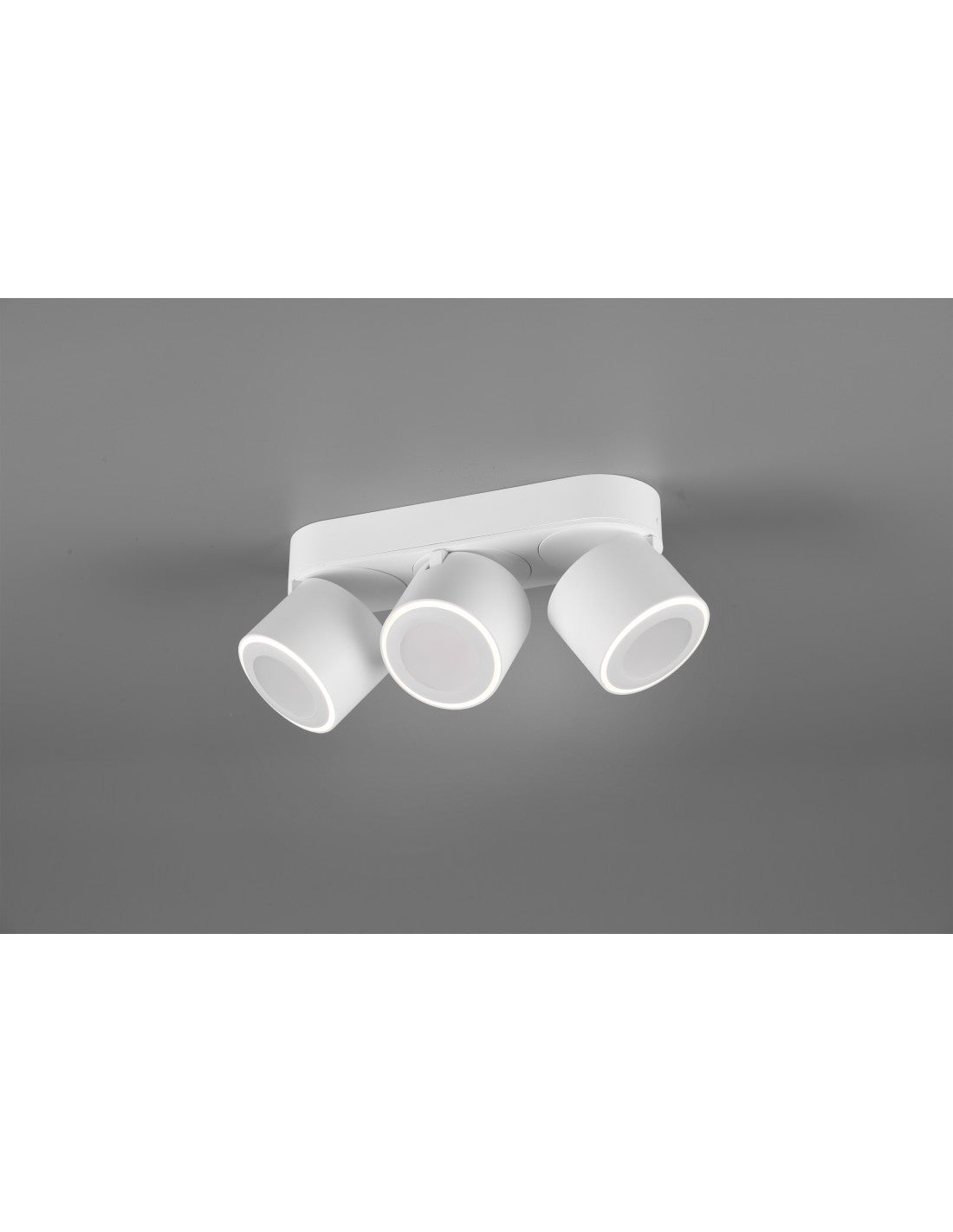 Plafone 3 Spot Doppia Emissione Led L27 cm Taurus Bianco Trio Lighting