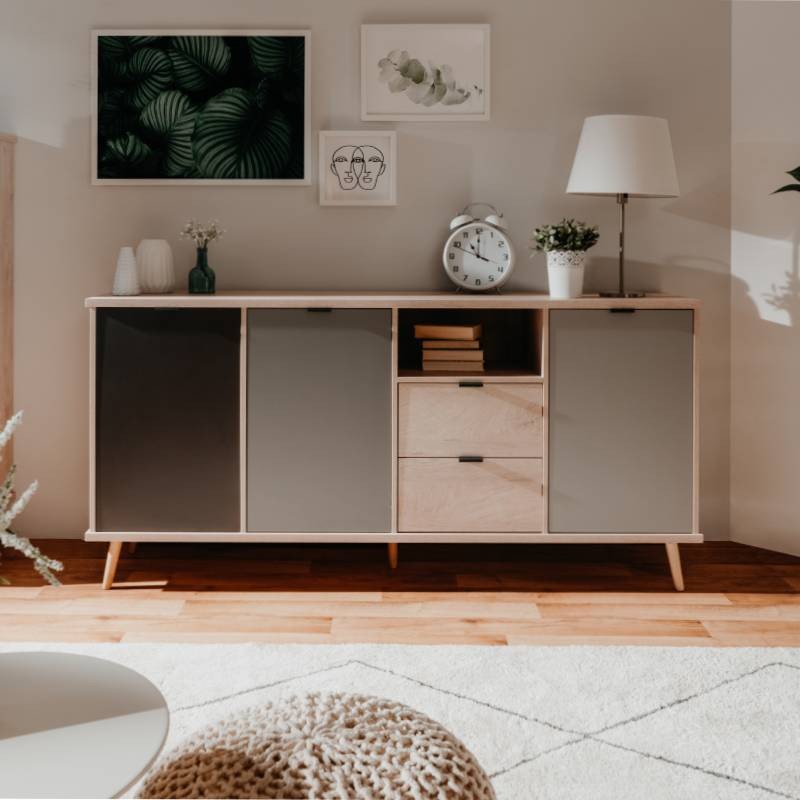 (3c)Credenza 3 ante con 2 cassetti cm 180 x 88 x 40 h (EPIK52) EFFEZ