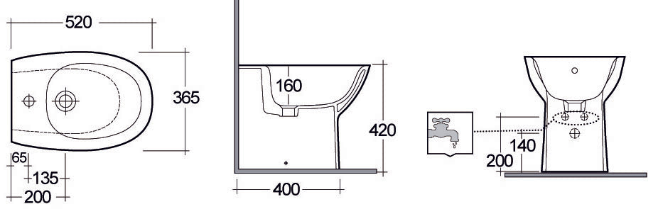 Bidet Filo Muro Morning