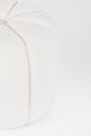 Pouff bianco D.44 x 39h in tessuto
