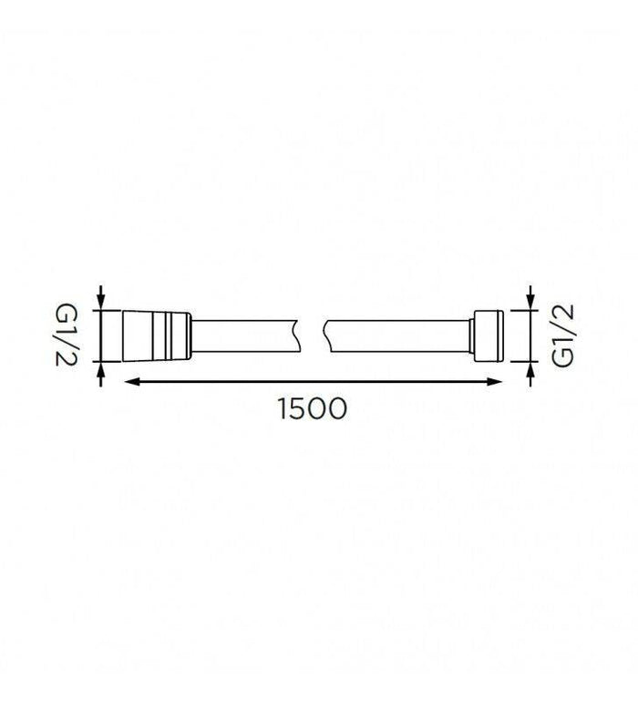 Doccia flessibile in acciaio da 150 cm