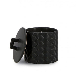 4x Coperchio twine nero D.9,5x11h in ceramica