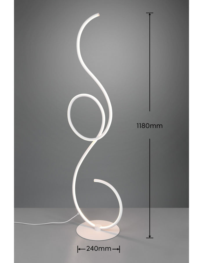 Piantana Da Salotto Moderna Bianca Led Dimmer Jive Trio Lighting