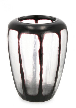 Vaso trasparente nero D.28x35h in vetro