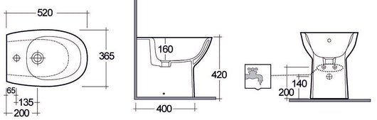 Bidet Filo Muro Morning