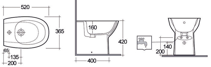 Bidet Filo Muro Morning