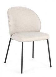 2x Sedia nero/beige 54x60x83h 48.5h1 in tessuto