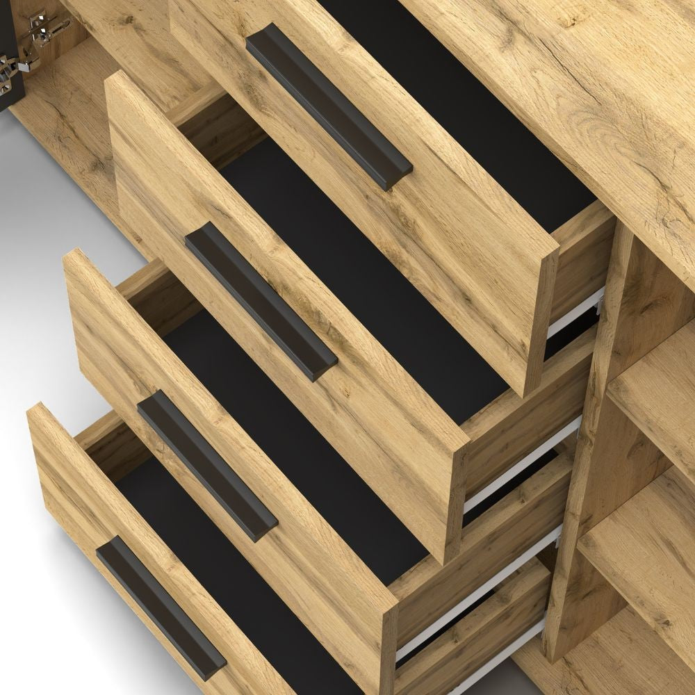 Credenza rovere wotan 120,2x85,3x32,5