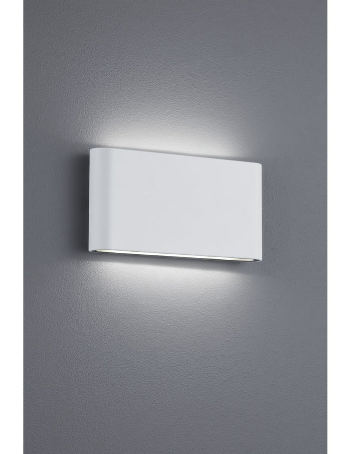 Applique Rettangolare Thames II Led Doppia Emissione IP54 Bianco L17 cm Trio Lighting
