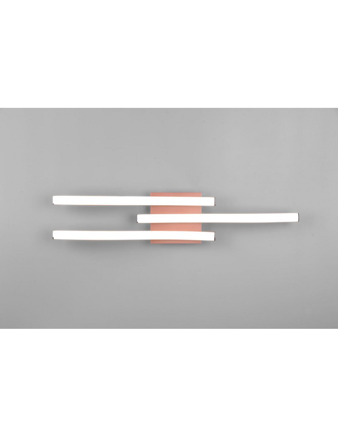 Plafoniera Soffitto Moderna 3 Bacchette Led 4000k Route Oro Rosa Trio Lighting