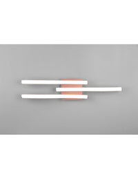 Plafoniera Soffitto Moderna 3 Bacchette Led 4000k Route Oro Rosa Trio Lighting