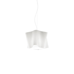 Sospensione Bianco in Metallo Cromato Cm. 25 x 25h