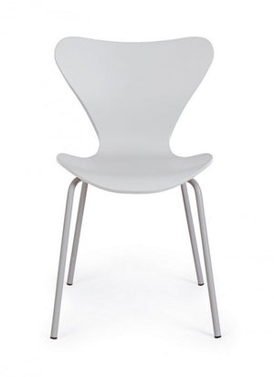 4x Sedia grigia 50x49,5x82 cm in plastica