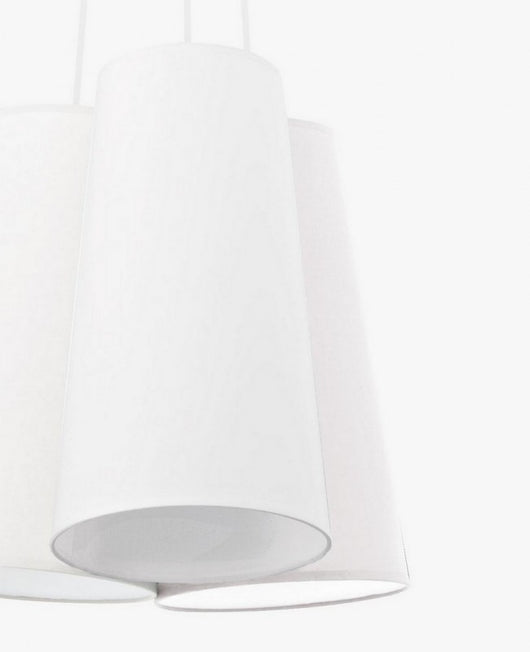 2x Lampadario bianco 22x22x40h in metallo